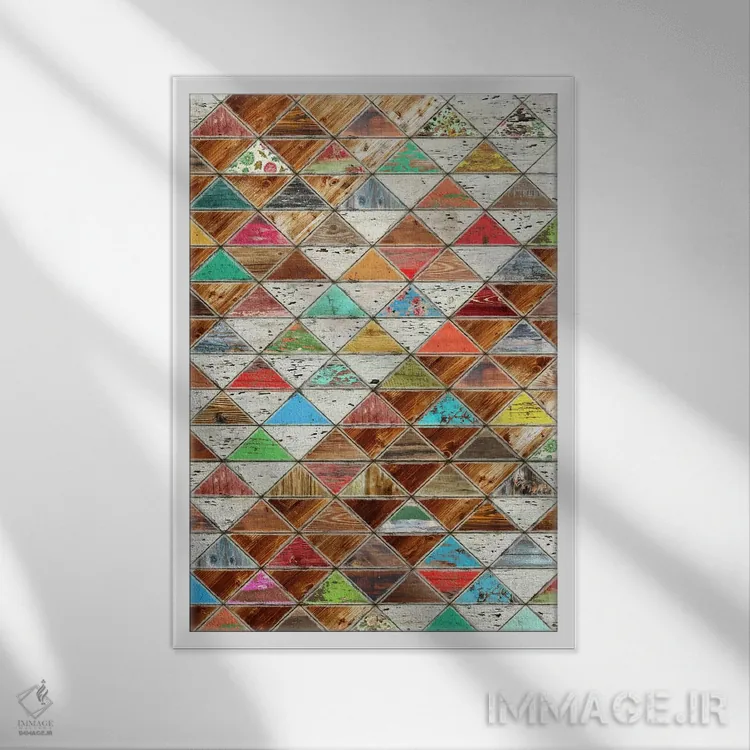 تابلو دکوراتیو الگوی عشق اثر دیه گو تیریگال - نمای قابدار سفید