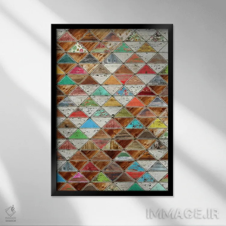 تابلو دکوراتیو الگوی عشق اثر دیه گو تیریگال - نمای قابدار مشکی