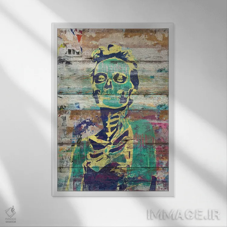 تابلو دکوراتیو زندگی و مرگ اثر دیه گو تیریگال - نمای قابدار سفید