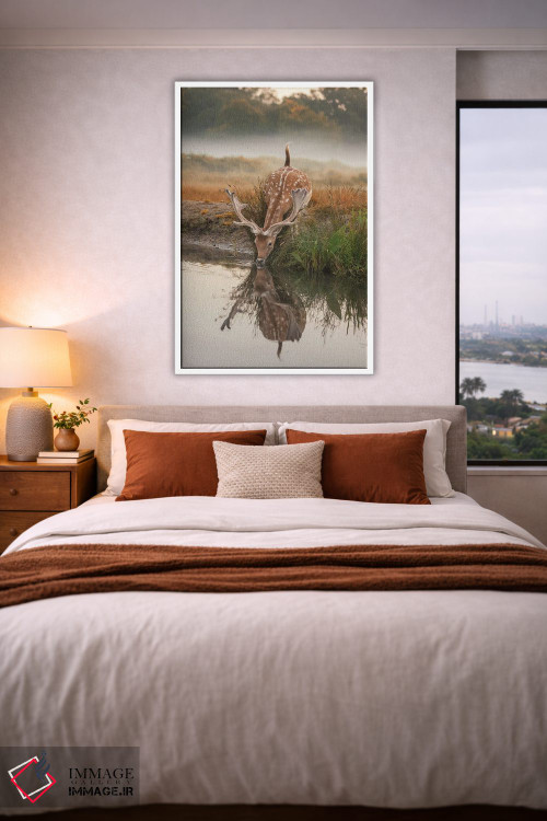تابلو دکوراتیو بازتاب آهو اثر مکس الیس - D4W