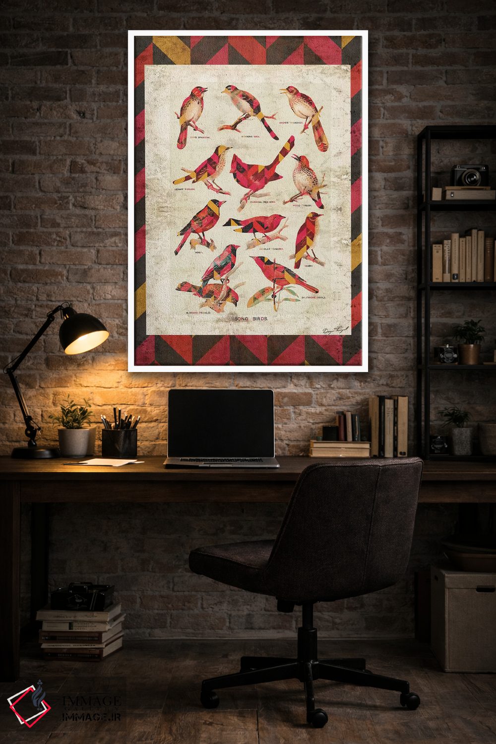 تابلو دکوراتیو پرندگان آوازخوان نسخه ۲ اثر دیه گو تیریگال - D4W