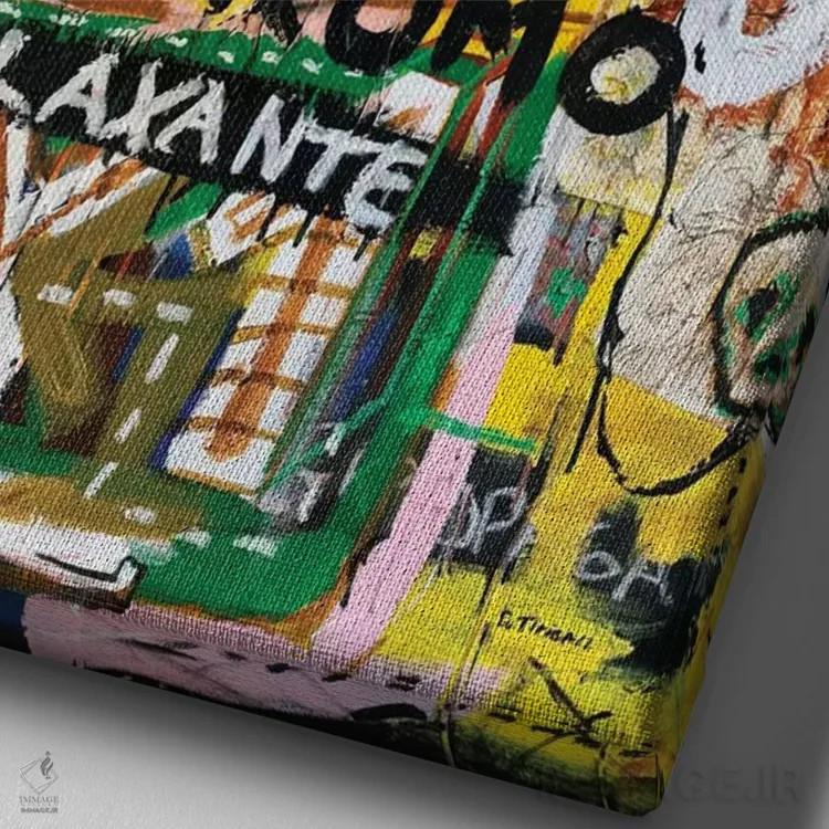 تابلو انتزاعی گوشت واقعی گاو نر I اثر دیه گو تیریگال - نمای نزدیک بافت بوم