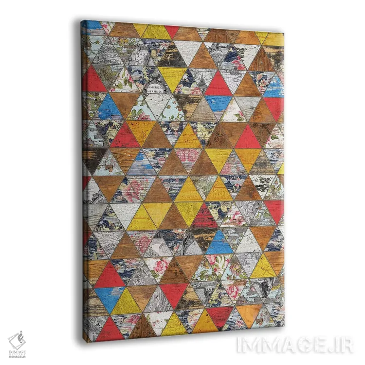 تابلو انتزاعی هندسه روستایی دو اثر دیه گو تیریگال - نمای پرسپکتیو محصول