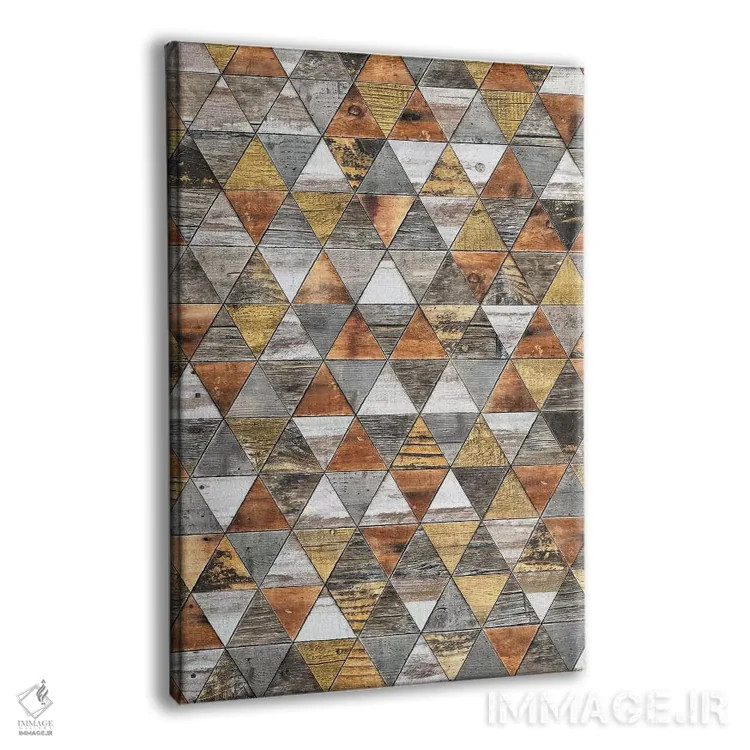 تابلو انتزاعی هندسه روستایی سه اثر دیه گو تیریگال - نمای پرسپکتیو محصول