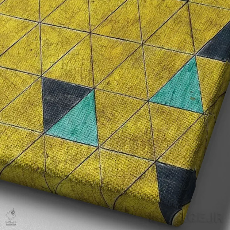 تابلو انتزاعی تکنو شبی شیک دو اثر دیه گو تیریگال - نمای نزدیک بافت بوم