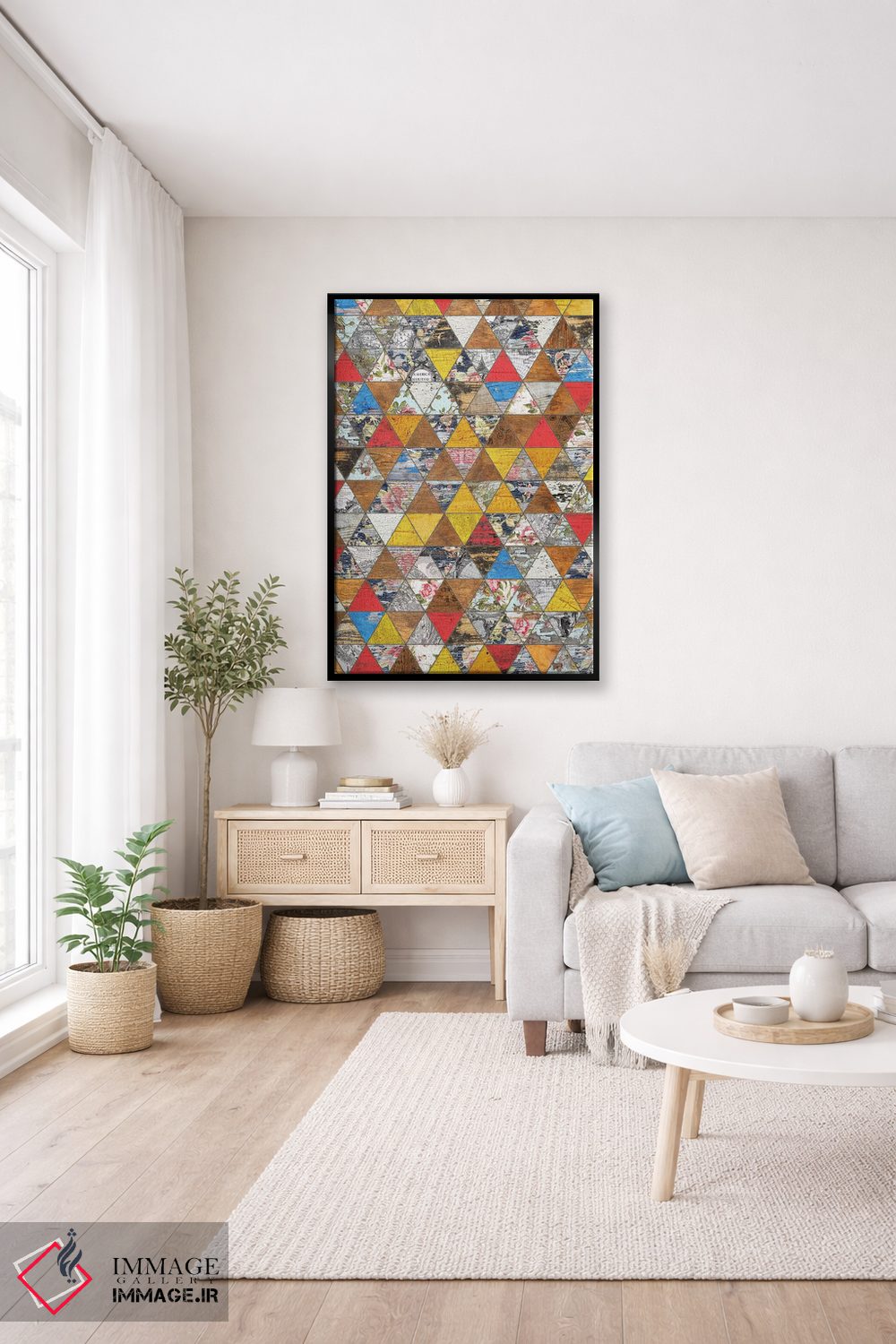 تابلو انتزاعی هندسه روستایی دو اثر دیه گو تیریگال - D4B