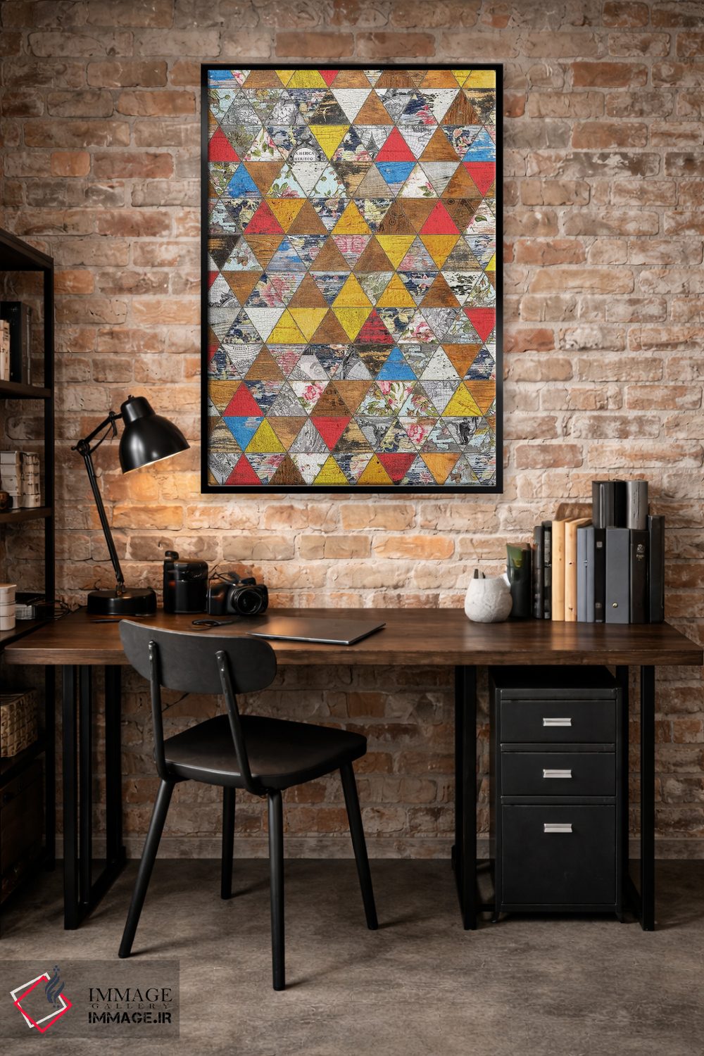 تابلو انتزاعی هندسه روستایی دو اثر دیه گو تیریگال - D5B