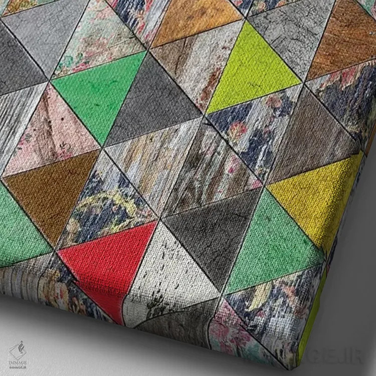 تابلو انتزاعی هنر پاپ وسترن اثر دیه گو تیریگال - نمای نزدیک بافت بوم