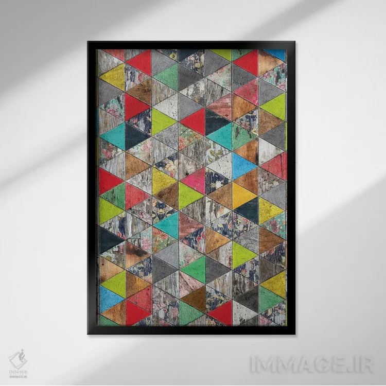 تابلو انتزاعی هنر پاپ وسترن اثر دیه گو تیریگال - نمای قابدار مشکی