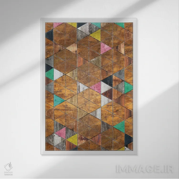 تابلو انتزاعی الگوی شبی شیک نوردیک اثر دیه گو تیریگال - نمای قابدار سفید