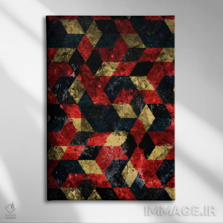 تابلو انتزاعی الگوی انتزاعی توت ها اثر دیه گو تیریگال - نمای روبهرو روی دیوار