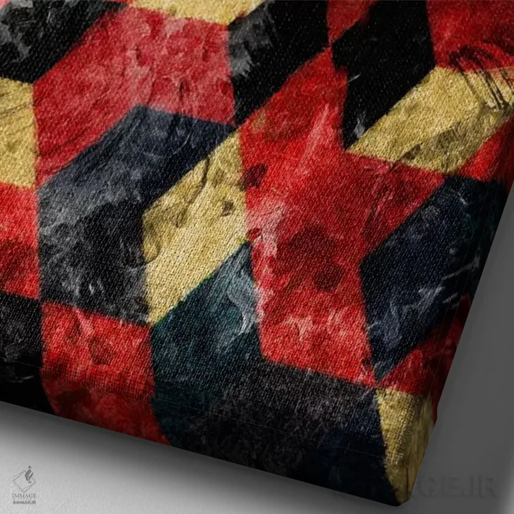 تابلو انتزاعی الگوی انتزاعی توت ها اثر دیه گو تیریگال - نمای نزدیک بافت بوم