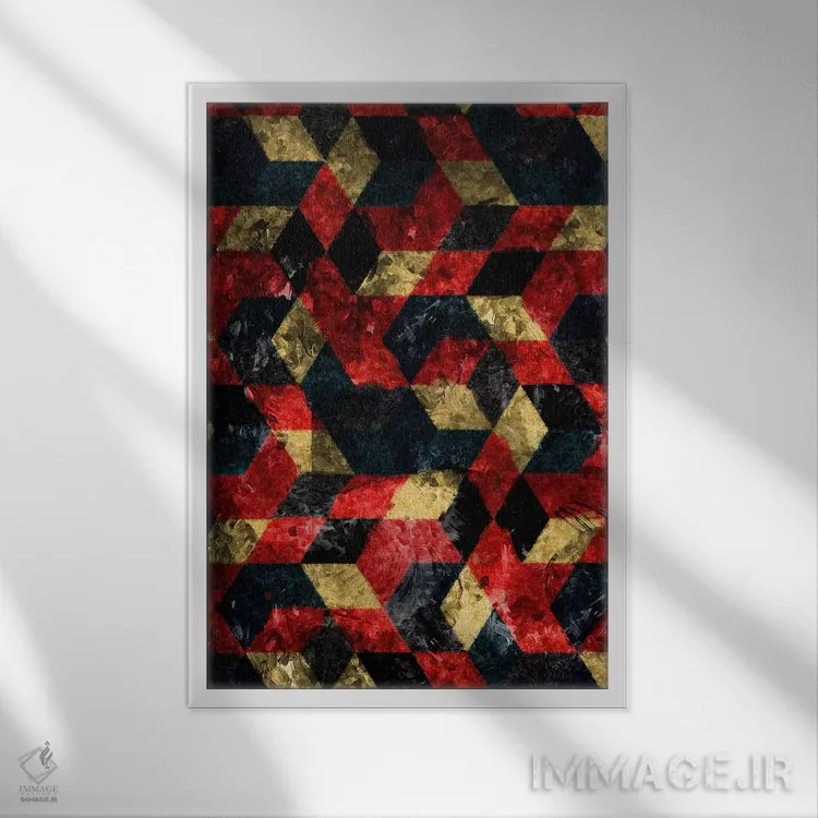 تابلو انتزاعی الگوی انتزاعی توت ها اثر دیه گو تیریگال - نمای قابدار سفید