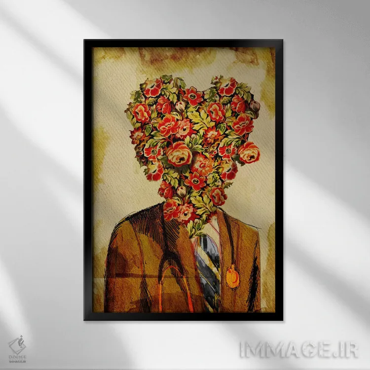 تابلو دکوراتیو دکتر آمور اثر دیه گو تیریگال - نمای قابدار مشکی