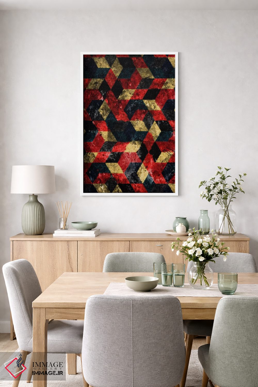 تابلو انتزاعی الگوی انتزاعی توت ها اثر دیه گو تیریگال - D5W