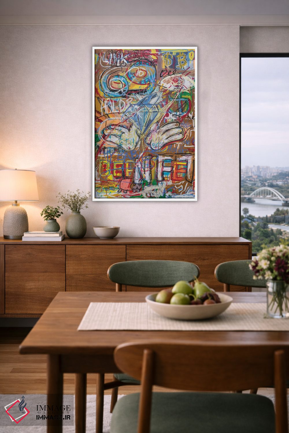 تابلو انتزاعی دست های الماسی اثر دیه گو تیریگال - D6W