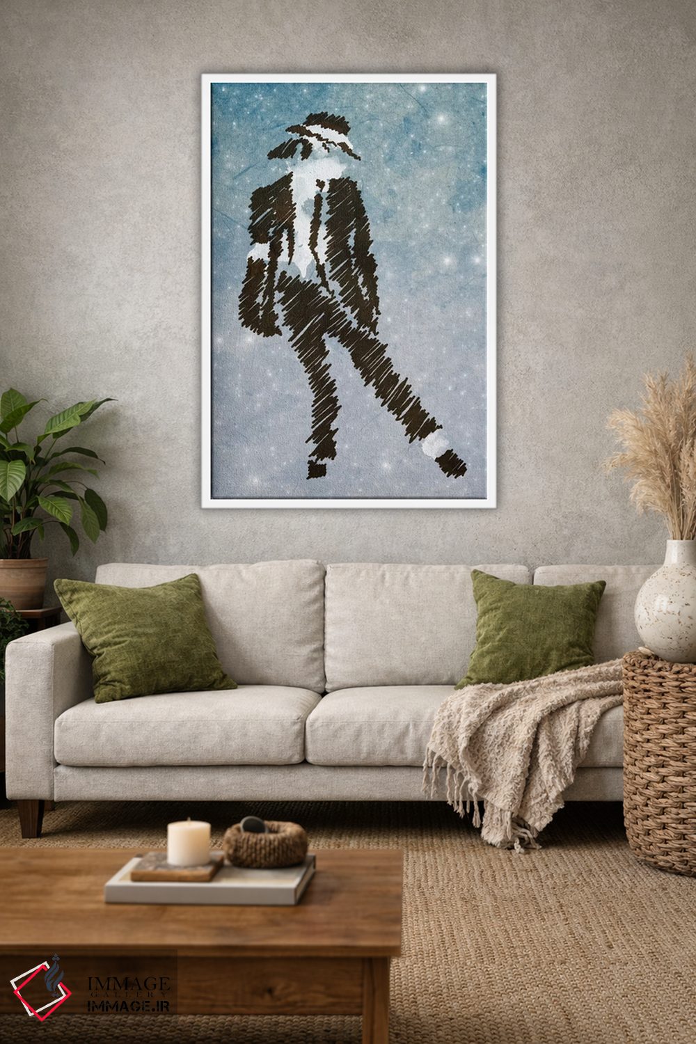 تابلو دکوراتیو مایکل جکسون؛ برای همیشه سلطان پاپ اثر دیه گو تیریگال - D1W