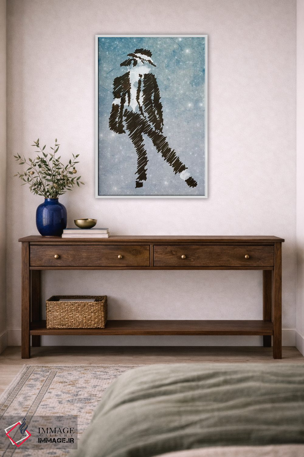 تابلو دکوراتیو مایکل جکسون؛ برای همیشه سلطان پاپ اثر دیه گو تیریگال - D3W