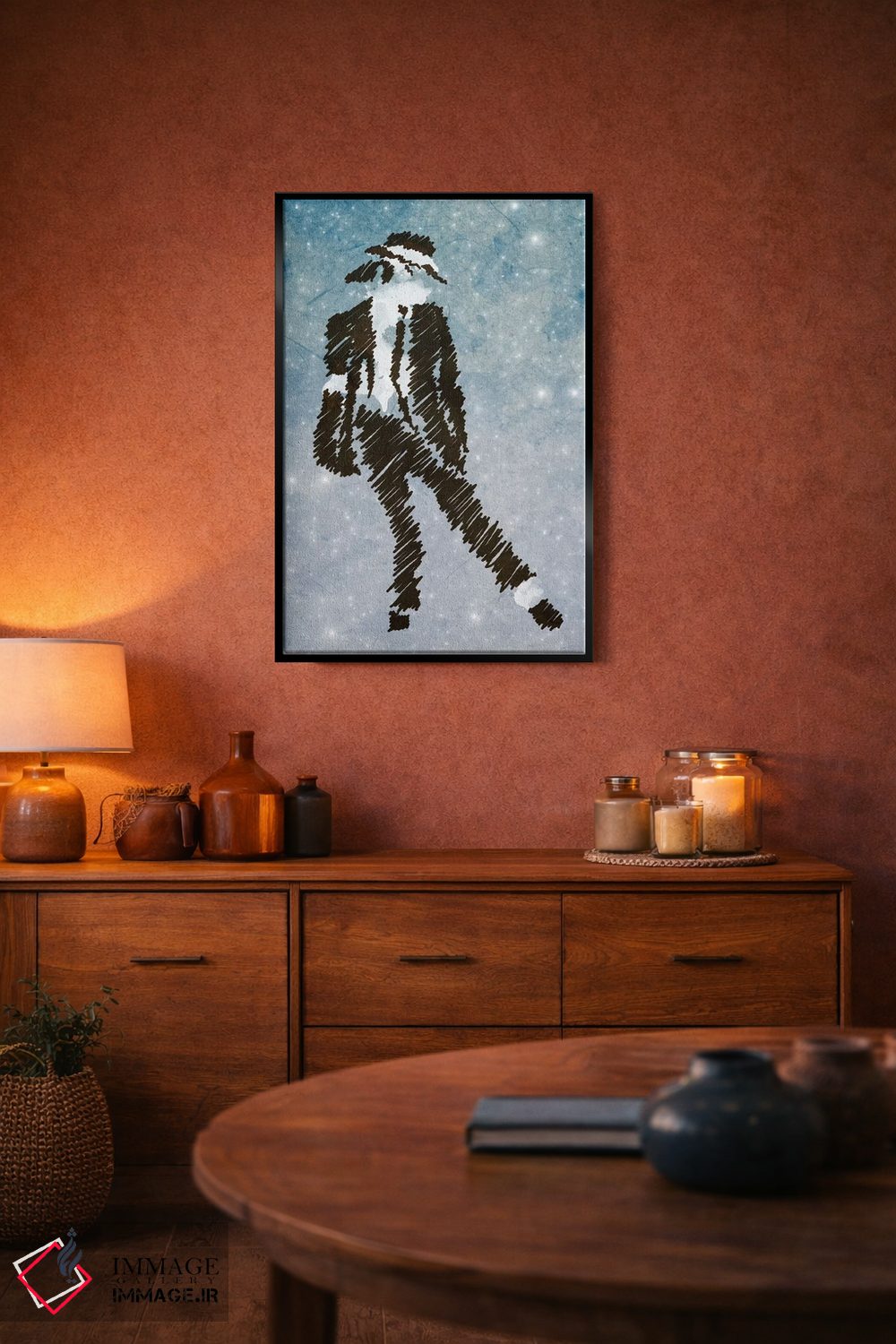 تابلو دکوراتیو مایکل جکسون؛ برای همیشه سلطان پاپ اثر دیه گو تیریگال - D5B