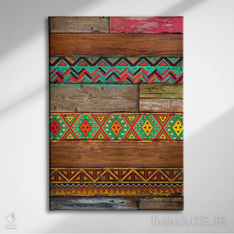 تابلو دکوراتیو چوب هندی اثر دیه گو تیریگال - نمای روبهرو روی دیوار