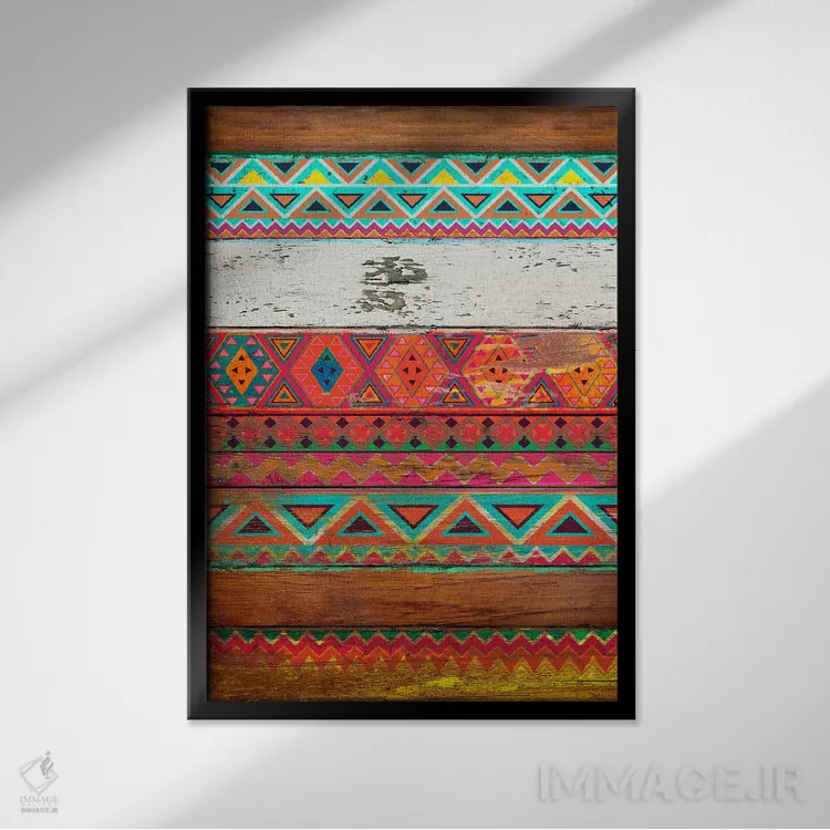 تابلو دکوراتیو الگوی طبیعی اثر دیه گو تیریگال - نمای قابدار مشکی