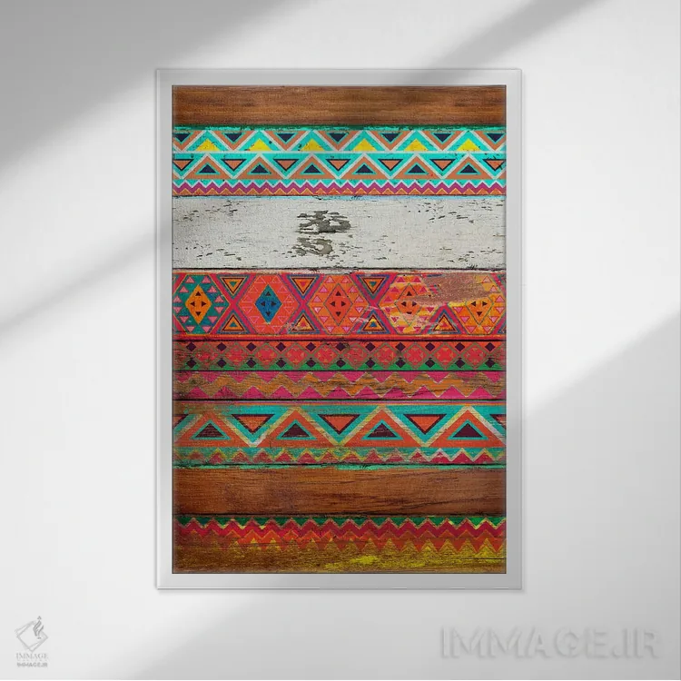 تابلو دکوراتیو الگوی طبیعی اثر دیه گو تیریگال - نمای قابدار سفید