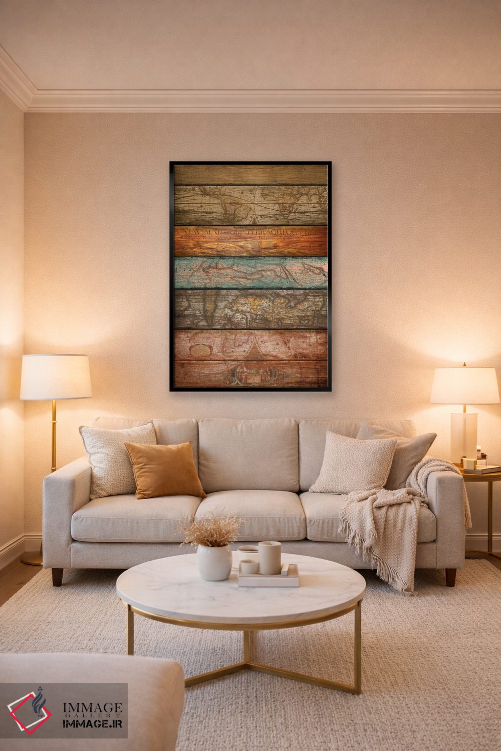 تابلو انتزاعی نقشه ها اثر دیه گو تیریگال - D3B