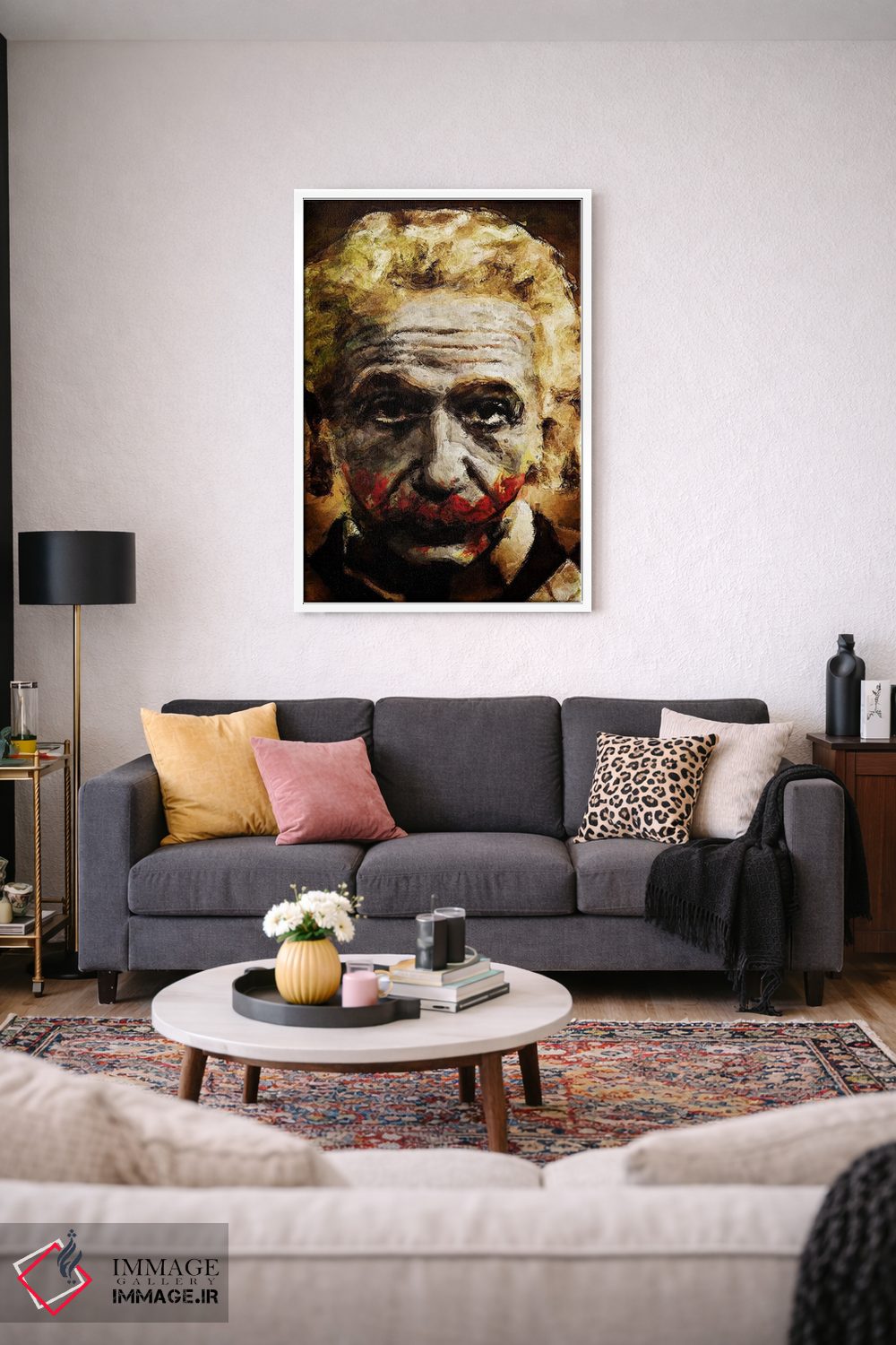 تابلو دکوراتیو اینشتین دلقک اثر دیه گو تیریگال - D2W