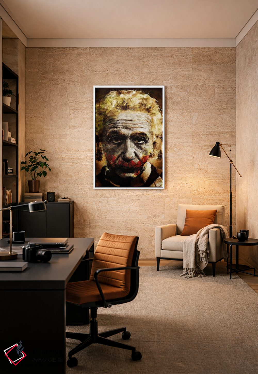 تابلو دکوراتیو اینشتین دلقک اثر دیه گو تیریگال - D4W