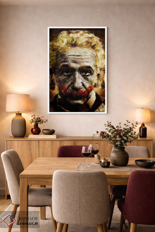 تابلو دکوراتیو اینشتین دلقک اثر دیه گو تیریگال - D5W
