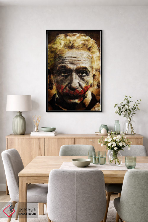 تابلو دکوراتیو اینشتین دلقک اثر دیه گو تیریگال - D6B