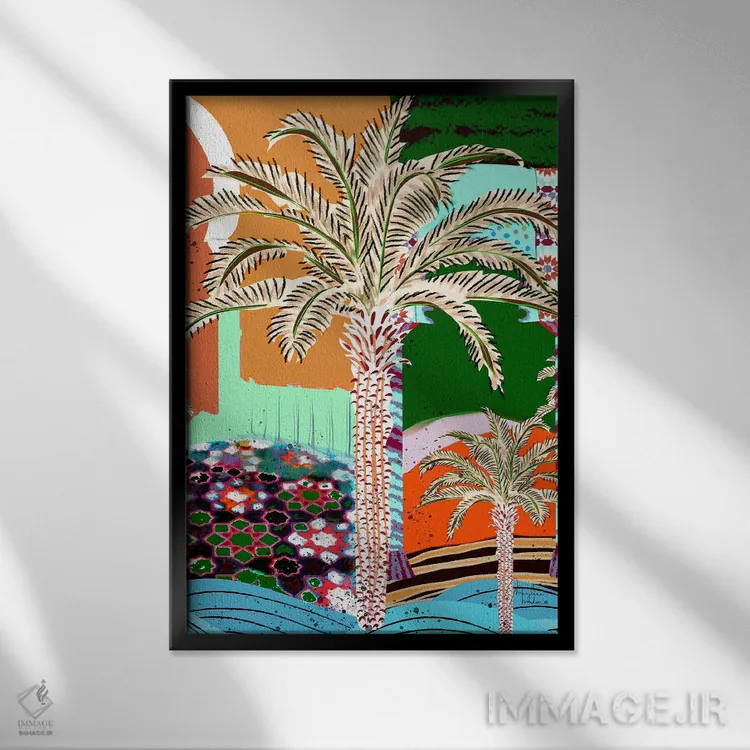 تابلو دکوراتیو هتل مزون مادو اثر مریلین مدو - نمای قابدار مشکی