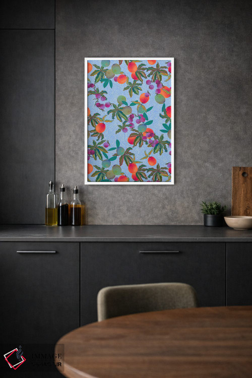 تابلو دکوراتیو میوه های خاص با خطوط موج دار اثر مریلین مدو - D1W