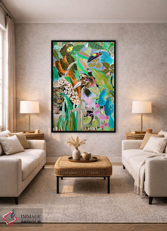 تابلو دکوراتیو پرندگان جنگل مکزیک اثر مریلین مدو - D1B