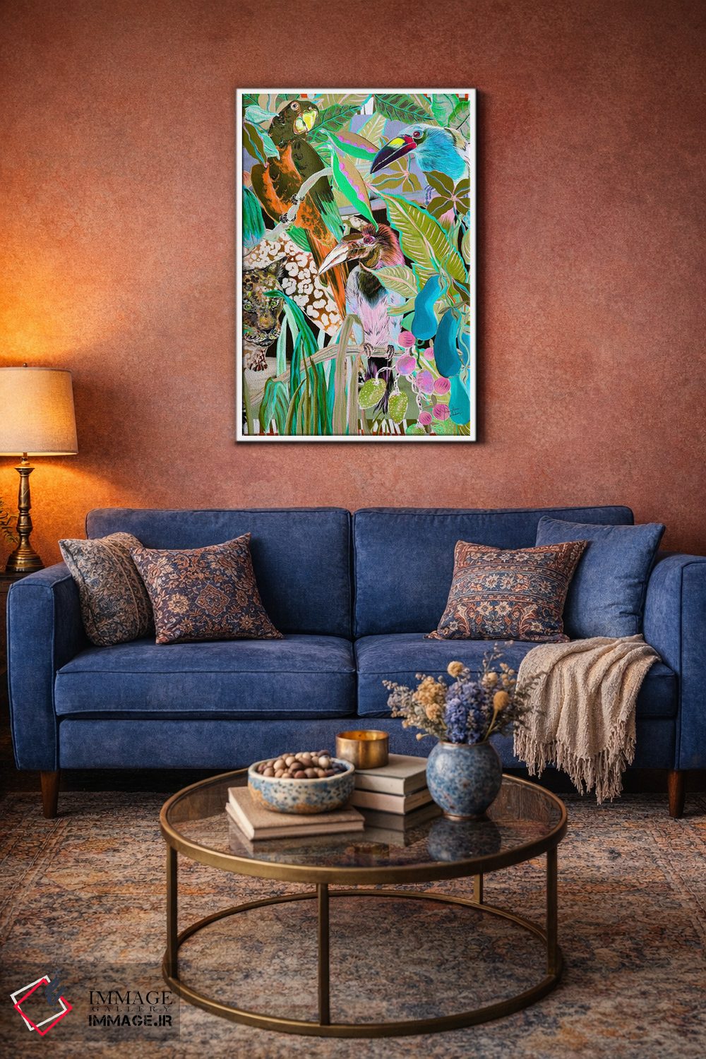 تابلو دکوراتیو پرندگان جنگل مکزیک اثر مریلین مدو - D2W