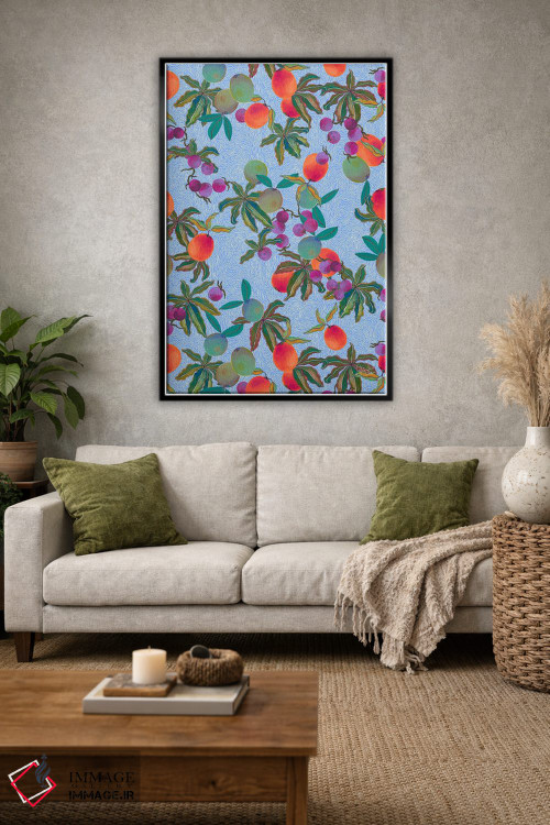 تابلو دکوراتیو میوه های خاص با خطوط موج دار اثر مریلین مدو - D3B