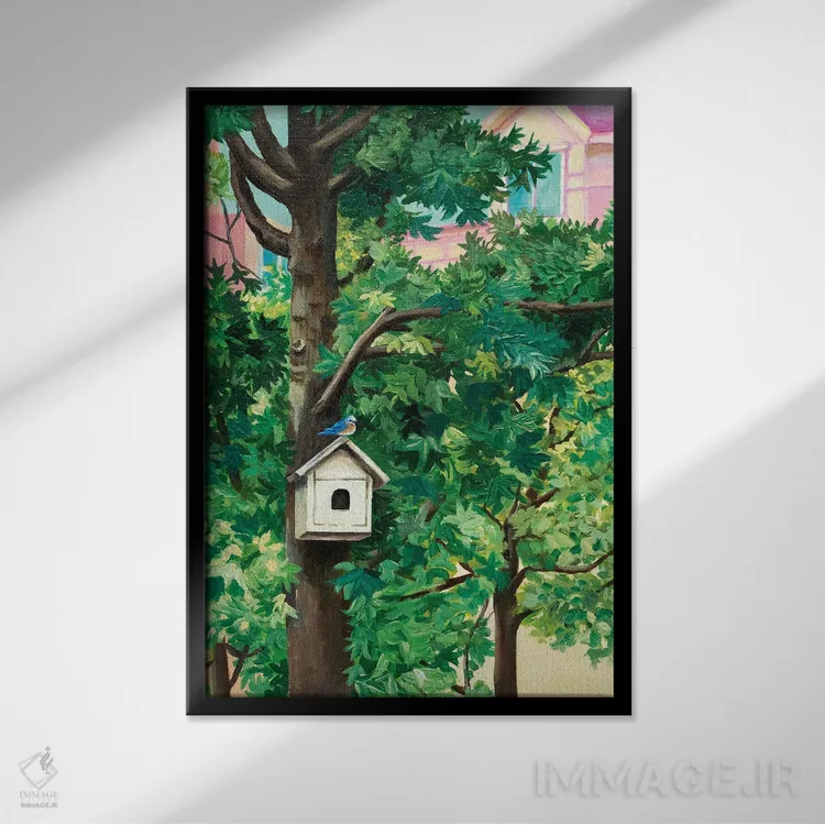 تابلو دکوراتیو Chirping,جرجر اثر آن میونگ هیون - نمای قابدار مشکی