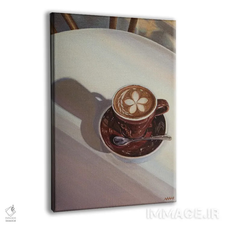 تابلو دکوراتیو فنجان قهوه اثر آن میونگ هیون - نمای پرسپکتیو محصول