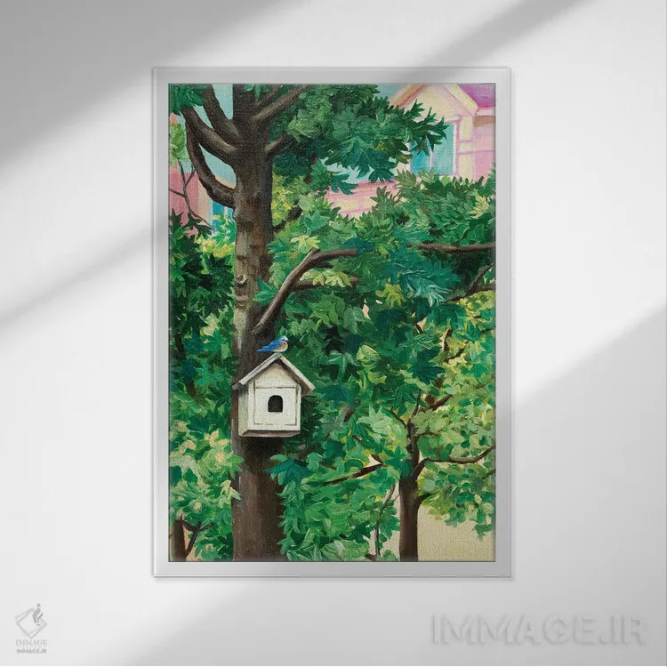 تابلو دکوراتیو Chirping,جرجر اثر آن میونگ هیون - نمای قابدار سفید