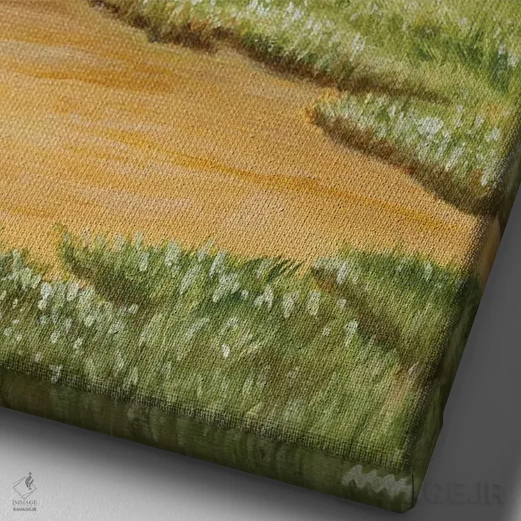 تابلو دکوراتیو نفس بکش.۰۵ اثر آن میونگ هیون - نمای نزدیک بافت بوم