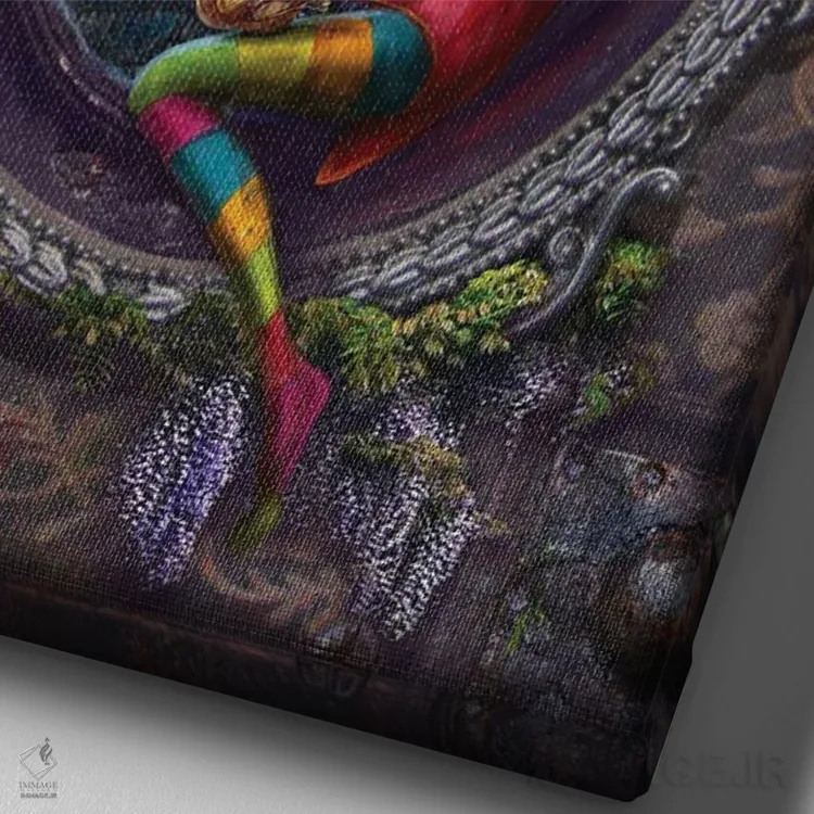 تابلو دکوراتیو داستان هایی از اباوربرو اثر ماتیلدا کونه کا - نمای نزدیک بافت بوم