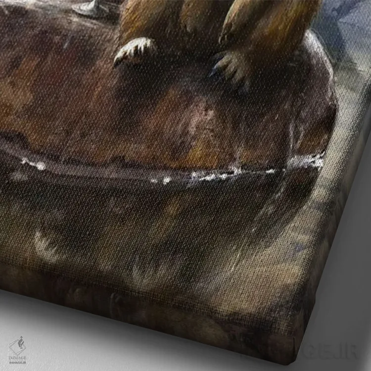 تابلو دکوراتیو پرتره ای از آخرین گوفر اثر ماتیلدا کونه کا - نمای نزدیک بافت بوم