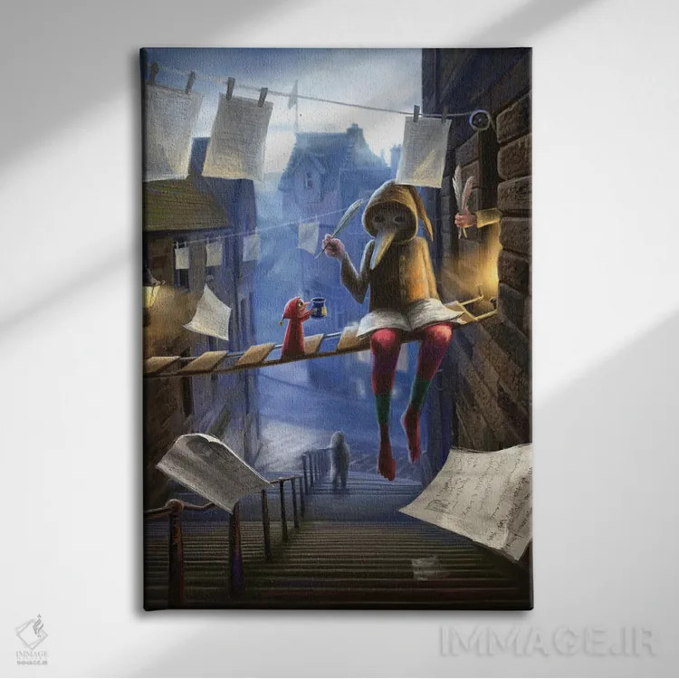 تابلو دکوراتیو نویسنده اثر ماتیلدا کونه کا - نمای روبهرو روی دیوار