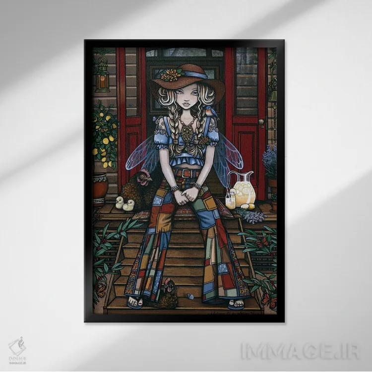 تابلو دکوراتیو آدالین اثر مایکا جلینا - نمای قابدار مشکی