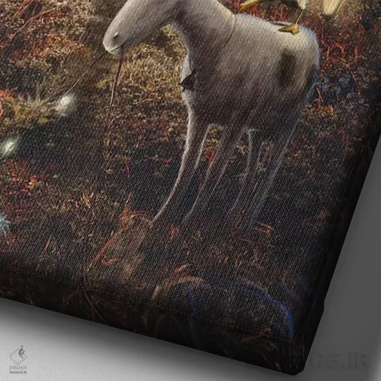 تابلو دکوراتیو به تالار تیمبل خوش آمدید اثر ماتیلدا کونه کا - نمای نزدیک بافت بوم