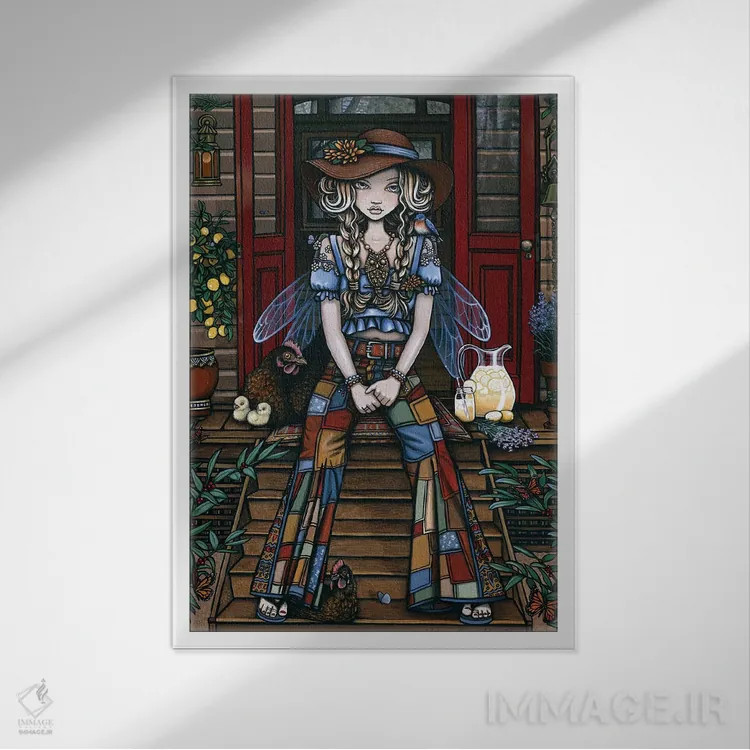 تابلو دکوراتیو آدالین اثر مایکا جلینا - نمای قابدار سفید