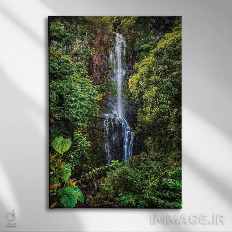 تابلو دکوراتیو Maui,آبشار وایلوآ، مائویی اثر شین مایرز - نمای روبهرو روی دیوار