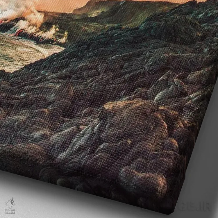 تابلو دکوراتیو ۶۱ گرم اثر شین مایرز - نمای نزدیک بافت بوم