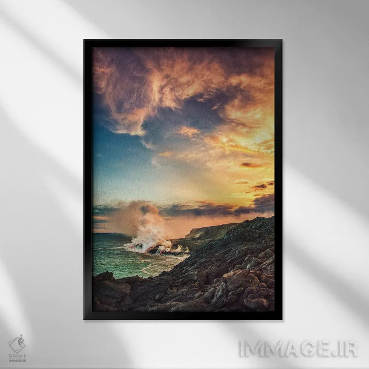 تابلو دکوراتیو ۶۱ گرم اثر شین مایرز - نمای قابدار مشکی