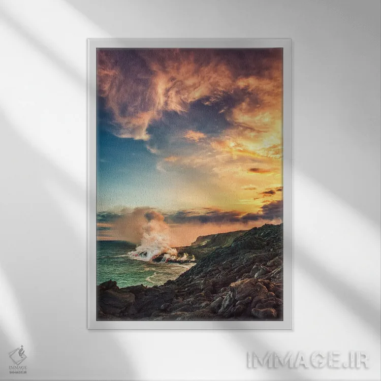 تابلو دکوراتیو ۶۱ گرم اثر شین مایرز - نمای قابدار سفید